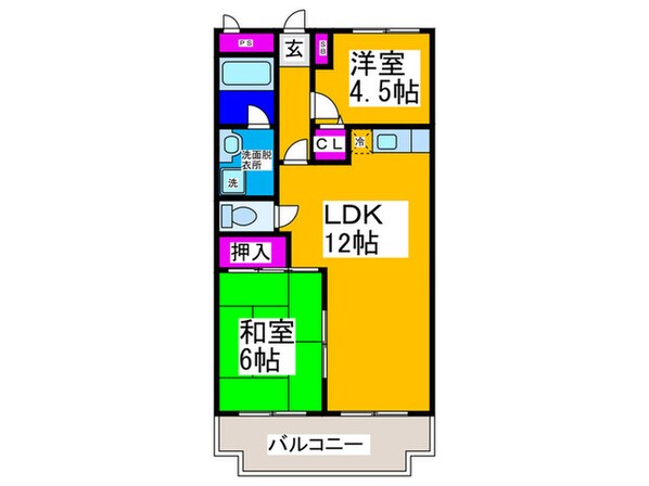 エクセランス福田の物件間取画像